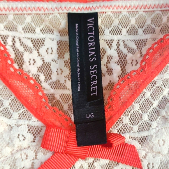 NWOT VICTORIAS SECRET peach lace babydoll - Picture 4 of 6